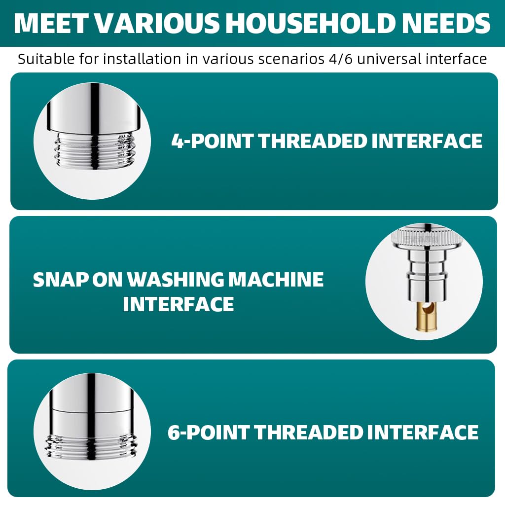 HASTHIP® Stainless Steel 3 in 1 Faucet Tap, 3-Way Angle Valve with Independent Controls, Universal 1/2 HASTHIP® Stainless Steel 3 in 1 Faucet Tap, 3-Way Angle Valve with Independent Controls, Universal 1/2